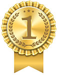 number one gold ribbon